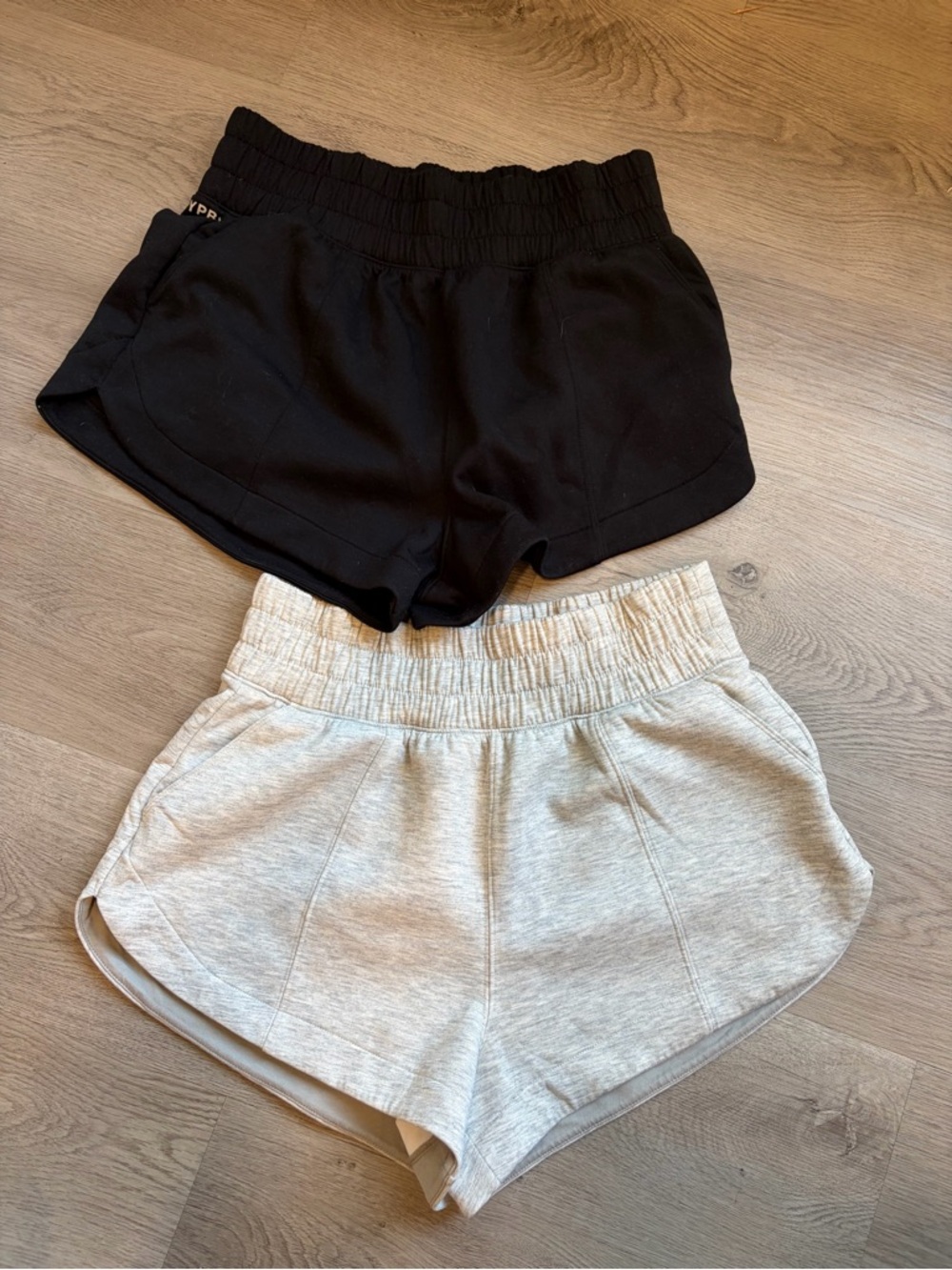 Abercrombie & Fitch Women’s Athletic Shorts — Black & Light Gray